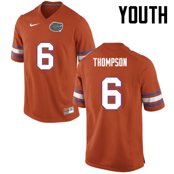 Youth Florida Gators #6 Deonte Thompson College Football Jerseys-Orange - Click Image to Close